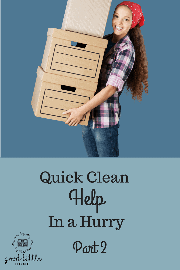 The Quick Clean Plan,  Part 2,  What to do with the Boxes